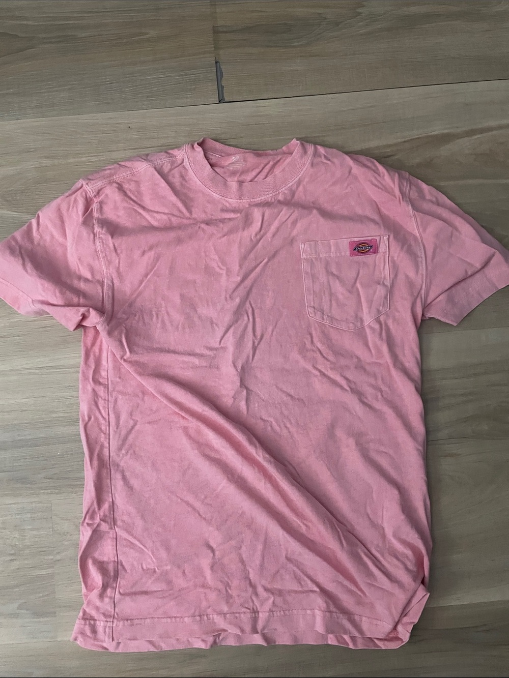 Dickies Men's Short-Sleeve Crewneck Pocket Tee in Pink